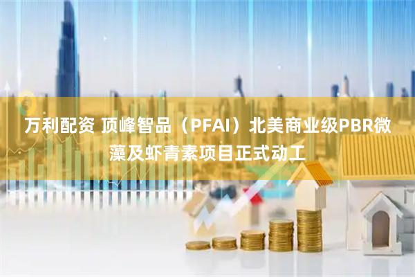 万利配资 顶峰智品（PFAI）北美商业级PBR微藻及虾青素项目正式动工